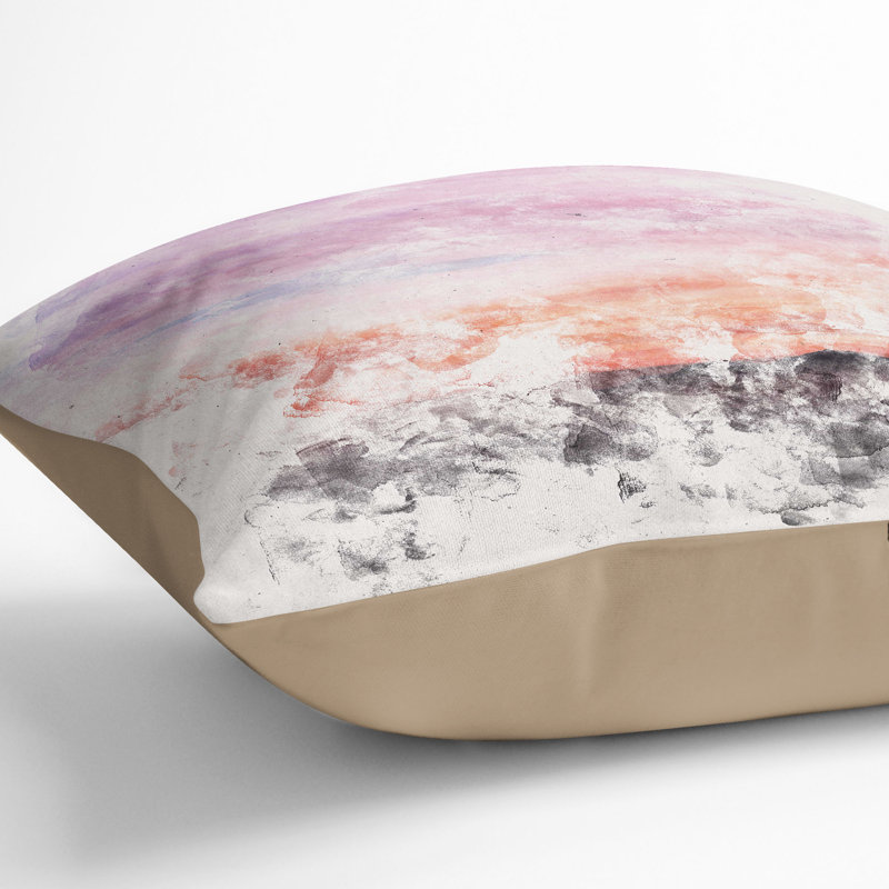 Sky Above the Mountain Cushion with Filling, Stone, 55cm H x 55cm W x 20cm D