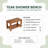 Teak Shower Bench With Shelf, 30” Wide, Shower Stool, Fully Assembled Bathroom Shower Seat, Water-resistant Spa Bath Bench For Shower, Bathroom & Entryway, The Botein