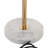 Metal White Table Lamp with Round Ribbed Shade
