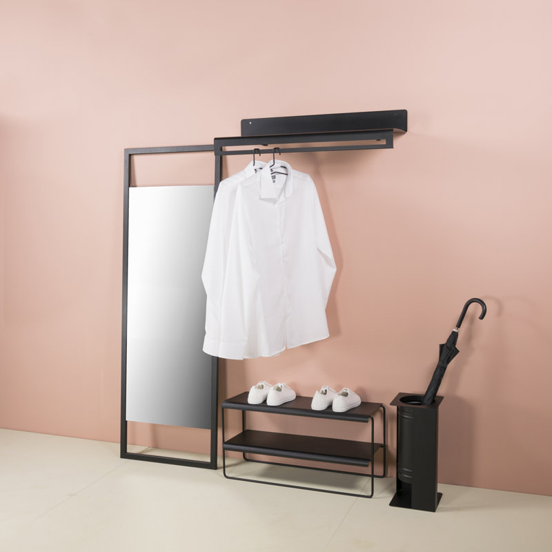 LUMA Steel Rectangle Mirror, Black
