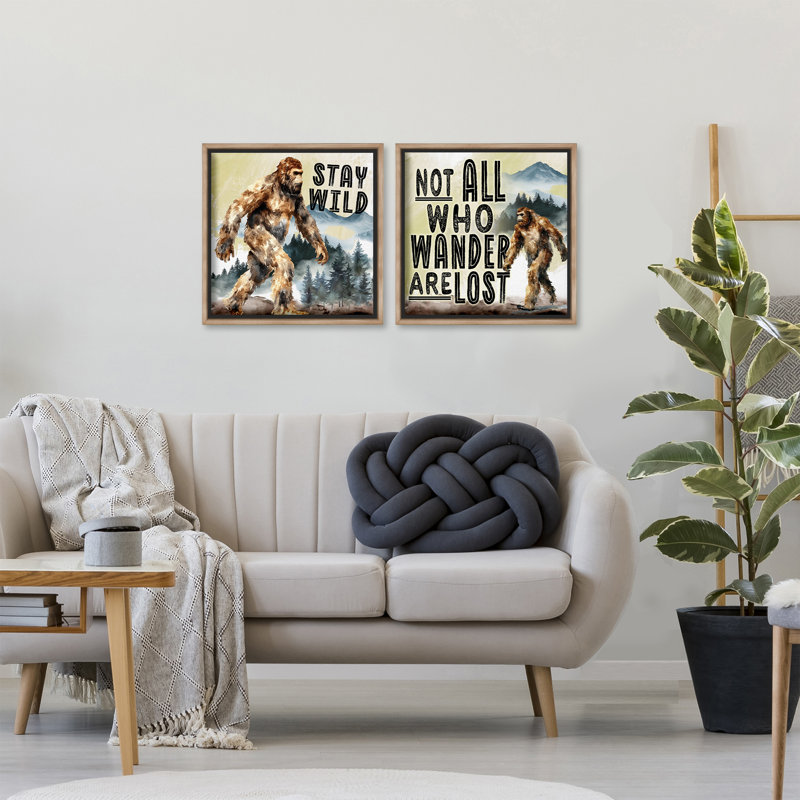 «Woodland Mythical Creature», ensemble de 2 toiles flottantes encadrées, design par Nicole DeCamp, H 18 po x l 18 po