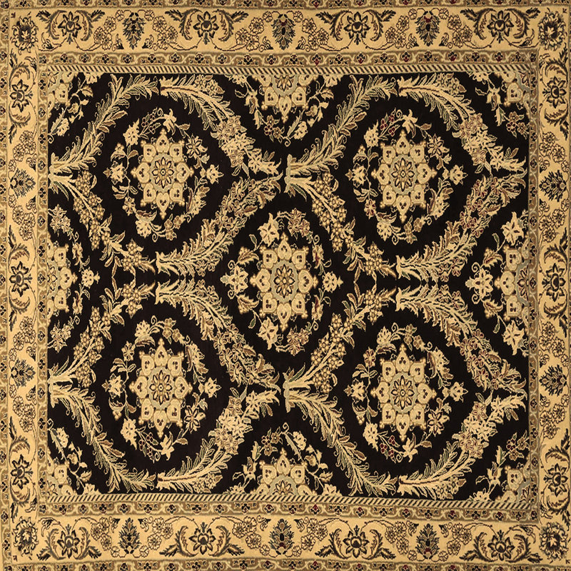Tapis brun traditionnel Traditional 1698, Carré 3 pi