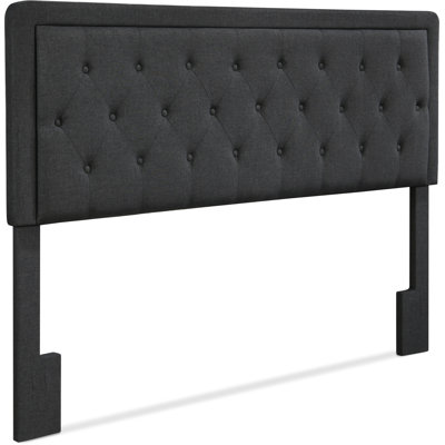 Amery Elle Décor Diamond Stitched Tufted Headboard with Padded Button-Tufting