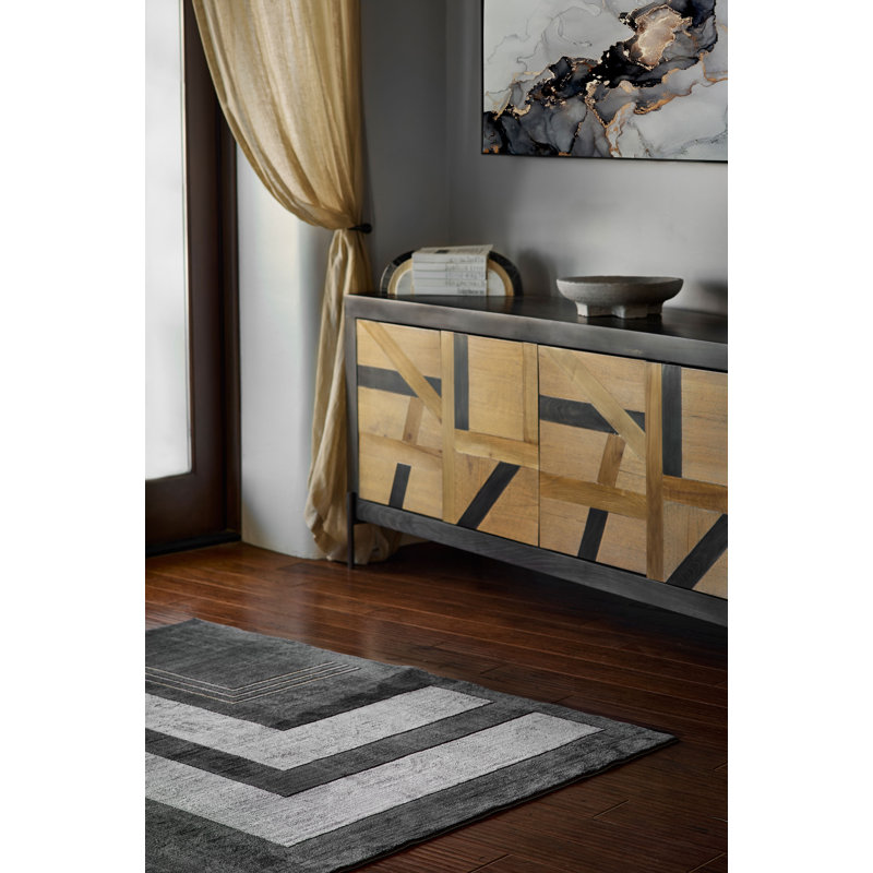 Tapis gris anthracite Goudy, Rectangle 7 pi 9 po x 9 pi 10 po