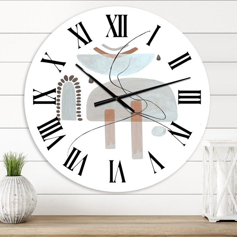 Minimal Compositions of Abstract Face VIII - Horloge murale moderne, Petit