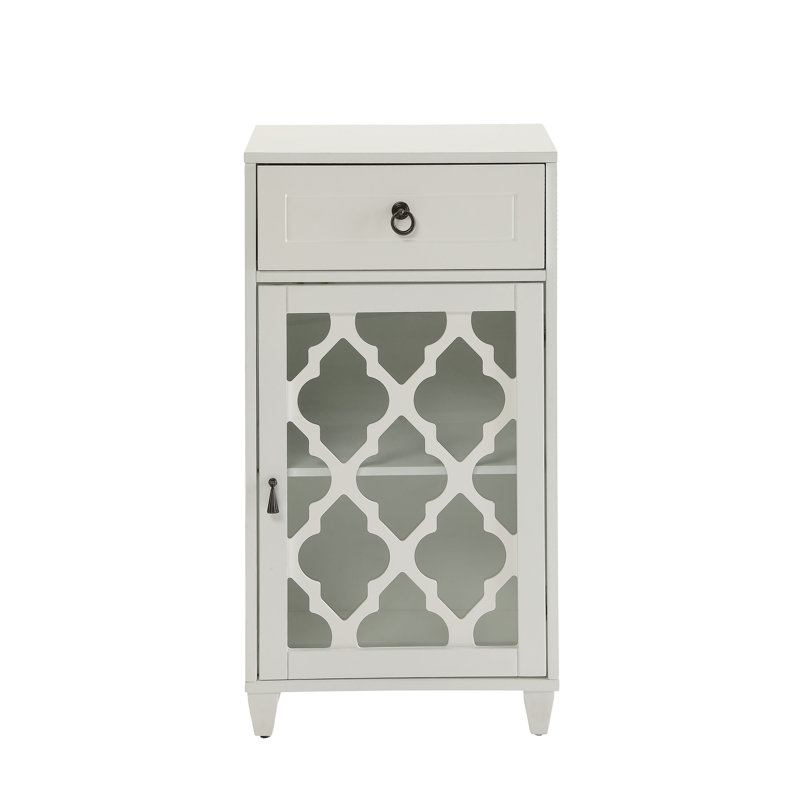 Ceara White Finish Accent Table