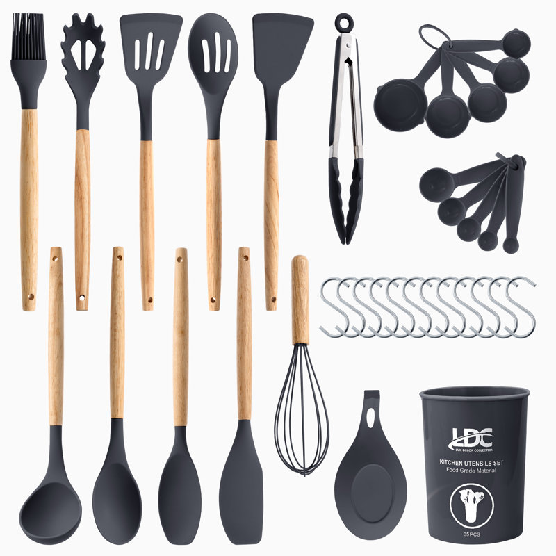 Ensemble d'ustensiles de cuisine de 35 pièces Lux Lux, Gris