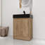 Ensemble de meuble-lavabo simple 23,64 po avec plateau en résine Demontrey-1684713603