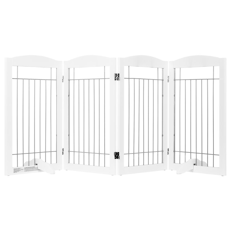 Racine Free Standing Pet Gate, White