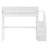 Queen Loft Bed with Desk, Charging Station, Stairs, and Light, Metal High Loft Bed for Kids and Teens, White