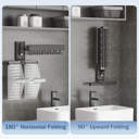 Rebrilliant Drying Rack, Wall Mounted Clothes Rack, Aluminum, 220Lbs ...