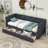 Hudnell Twin Size Corduroy Upholstered Daybed With Two Drawers-156180009