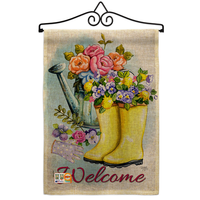 Double Sided 13'' H x 13'' W Polyester Flag Set