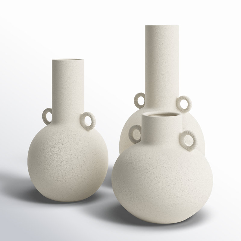 Iyanna Ceramic / Porcelain Table Vase, White