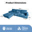 2-Piece 90" Upholstered L-Shaped Fabric Corner Sofa-222493342