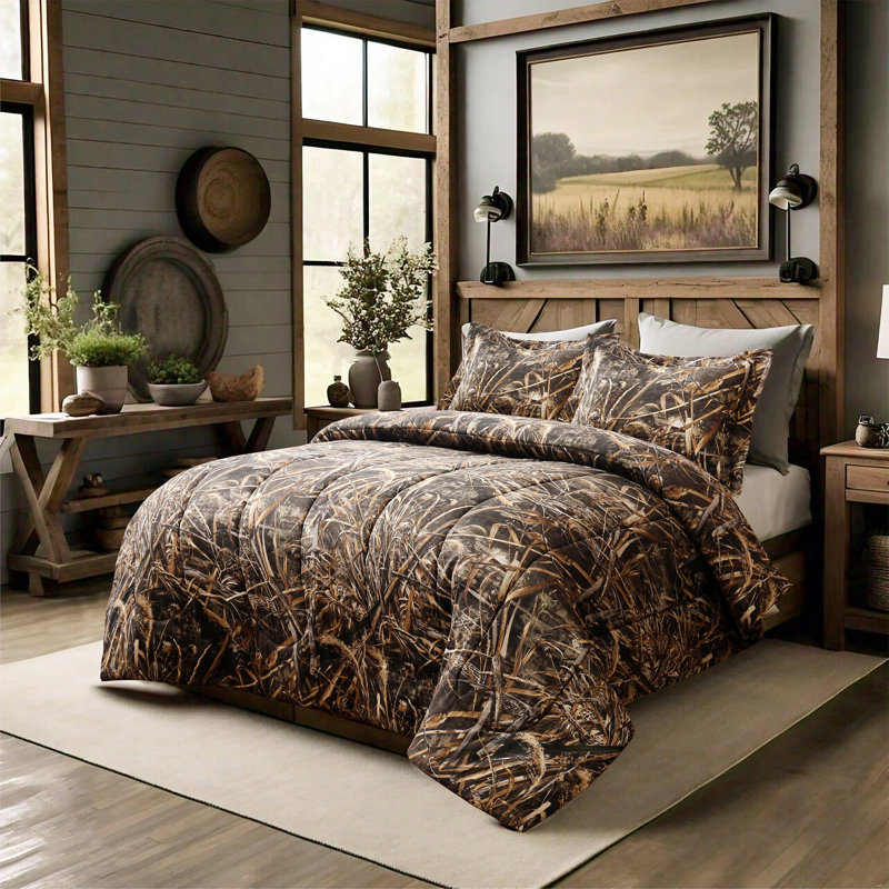 Ensemble d'édredon Realtree Max-5 Camo, tissu en microfibre de qualité supérieure, ensemble de literie camouflage, ensemble de literie forêt très douce pour la chasse et l'extérieur, lavable à la machine