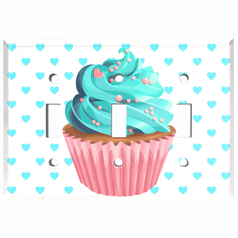 Plaque murale interrupteur à bascule Cupcake