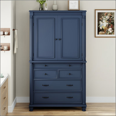 Large Freestanding Kitchen Pantry with 6 Door Shelves, 2 Adjustable Shelves, and 5 Drawers for Ample Storage and Organization