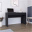 Bureau d'ordinateur Aberdeen, deux tiroirs, finition wengé noir