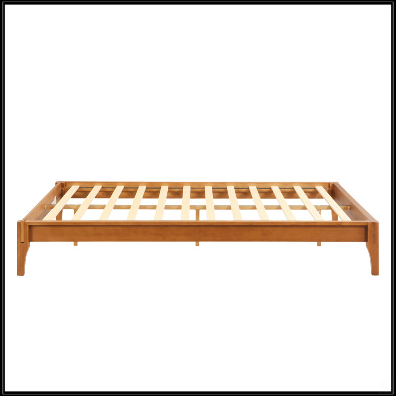 Lit plateforme 12 po, Brun, Lit double