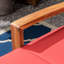 Canapé modulaire d'extérieur rouge en bois