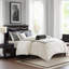 Ensemble de couette surdimensionné de 8 pièces en velours toutes saisons, noir et blanc, format Queen