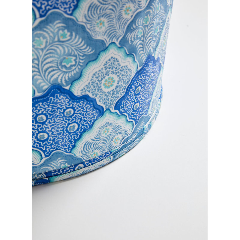 Akira Drum Lamp Shade, Porcelain Blue