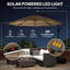 Parasols de patio extensibles et durables, polyester brun clair, conception extérieure moderne
