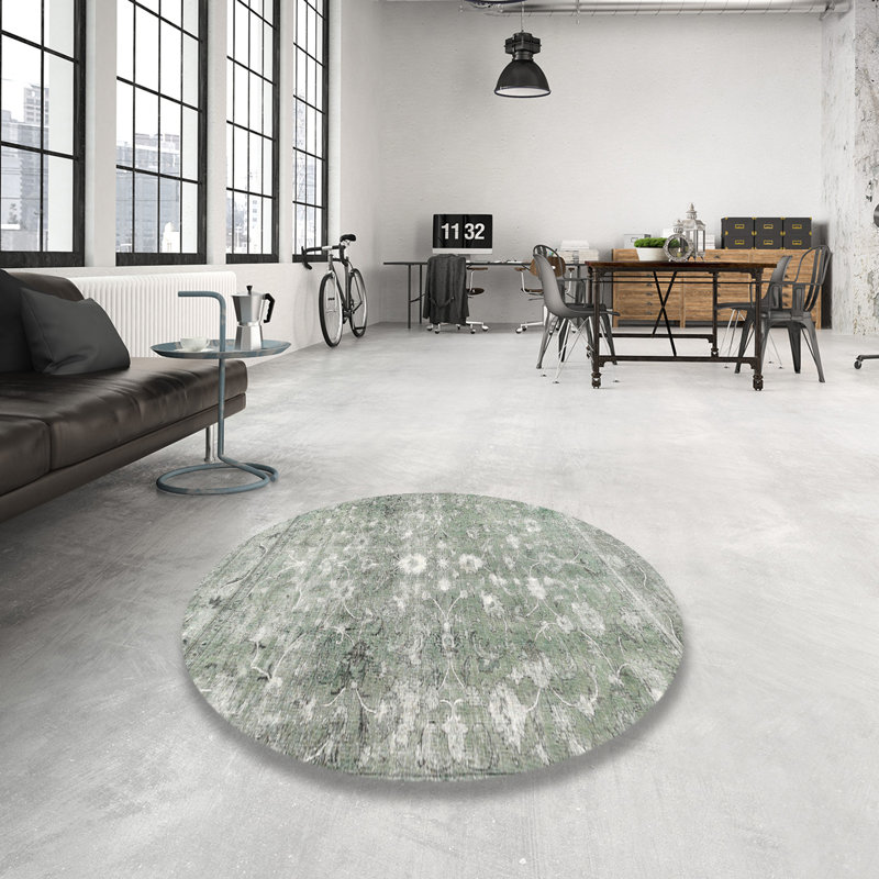 Tapis gris clair Oisin, Rond 8 pi