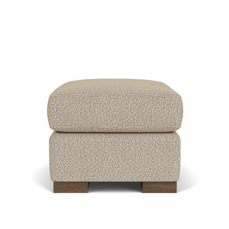 Upholstered Ottoman, Brown Polypropylene/Olefin