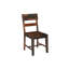 Ensemble de salle à manger 7 pièces en bois massif avec chaises et table à dossier échelle-684339353-684339354