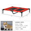Lit pour chien avec refroidissement par aération 36 po x 30 po Pawhut - rouge