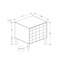 Table d'appoint, bout, table d'appoint, petit, rangement, lampe, stratifié noyer, moderne
