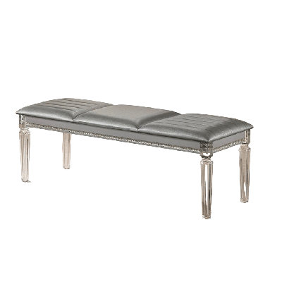 Élégant banc classique argenté antique classique 1pc