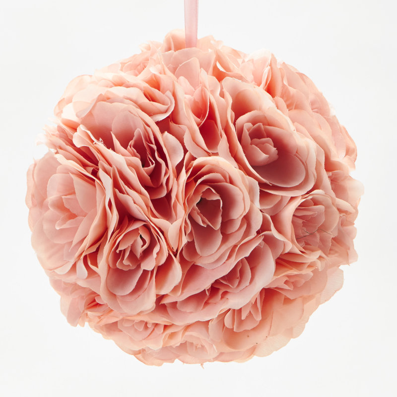 Boule de fleurs de pomander, Rosé, H 10 po x l 10 po x P 10 po