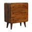 Commode courbée Woodmini, 3 tiroirs, pieds nordiques