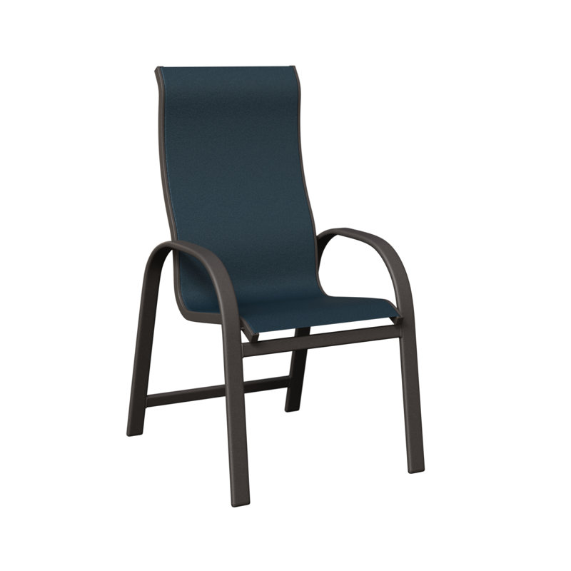 Chaise de salle à manger Amma Graphite, Marine, Aluminium graphite moucheté