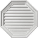 Octagon Functional Louvre 22"H x 22"W x 1 1/8"D Gable Vent
