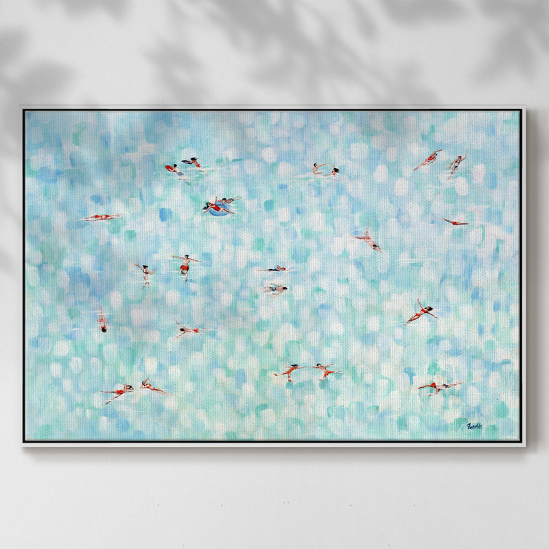 Endless Horizons - peinture sur toile tendue, H 25 po x l 17 po x P 2 po, Toile avec cadre blanc