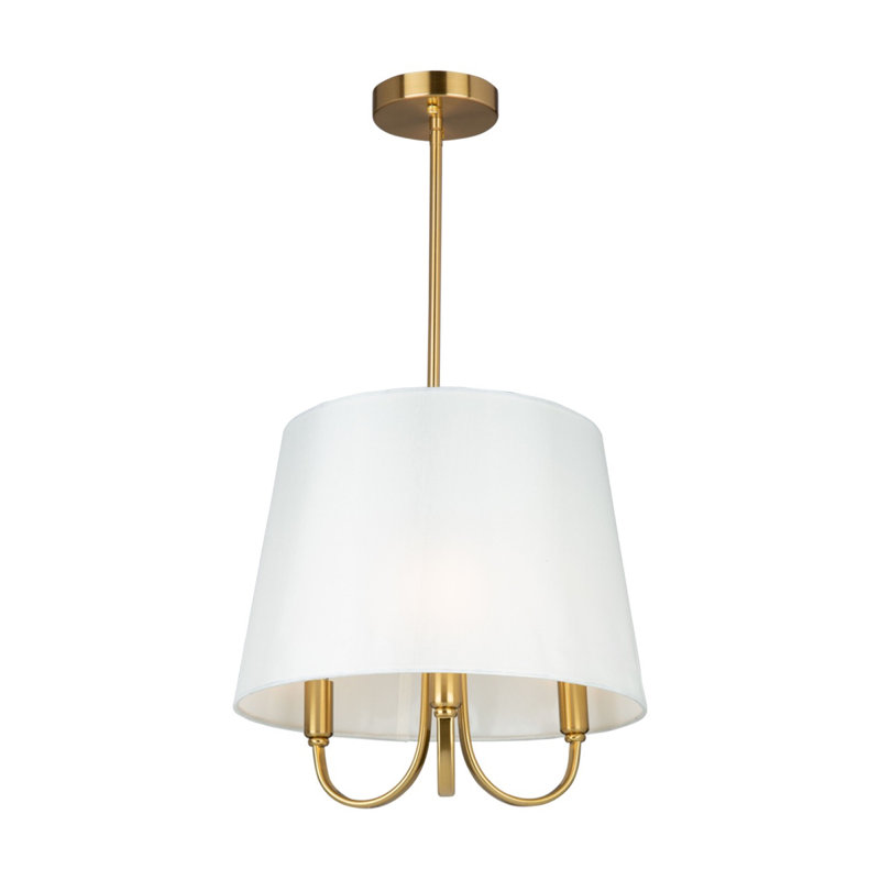 Luminaire suspendu 3 lumières Rhythme noir, Or brossé