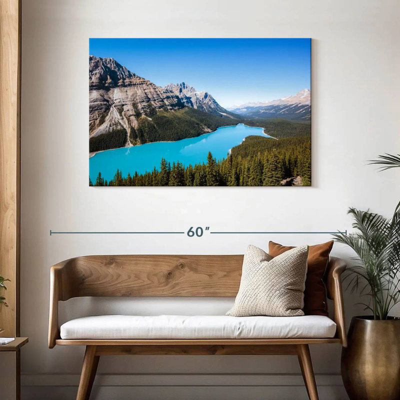 Alamar, aigue-marine, lac Peyto, H 30 po x l 45 po