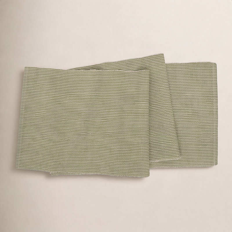 Gilmour Port Stripe Cotton Table Runner, Green