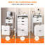 Meuble-lavabo à miroir 3 modes d'éclairage avec 2 tiroirs coulissants et tabouret de rangement caché-2013909881