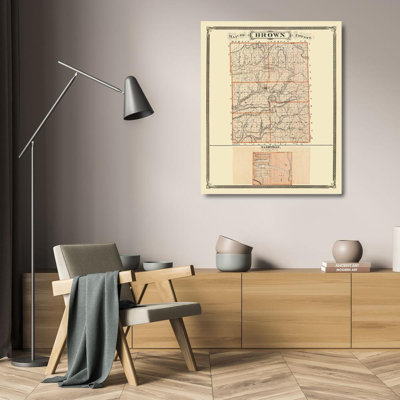 Art sur toile tendue par Williston Forge Andreas Gallery: Brown Indiana Landowner, Andreas 1876
