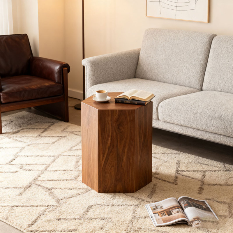 Table basse en noyer, Brun
