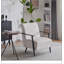 Méridienne beige moderne de 26,38 po avec revêtement en polyester et structure en métal robuste, idéale pour le salon, la chambre à coucher ou le bureau-276176674