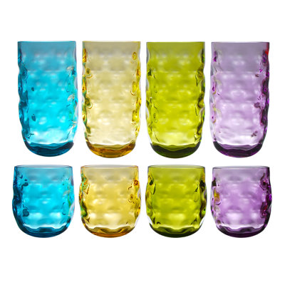 Ensemble de verres en acrylique assortis 8 pièces Corentin
