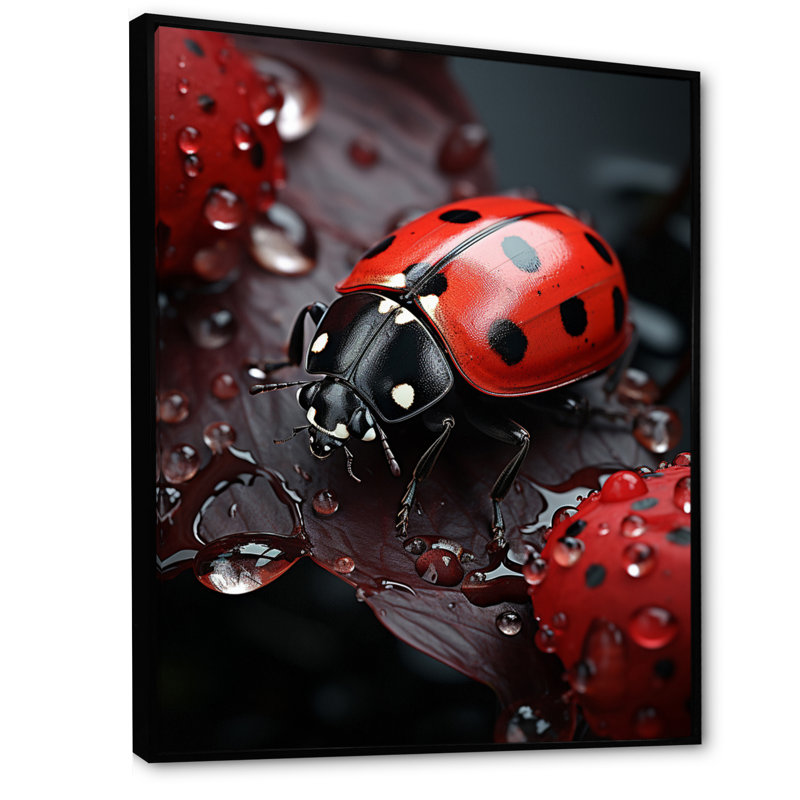 Yohanan Insectes Bugs Microcosmic Harmony II - Imprimé, H 20 po x l 12 po x P 1 po, Cadre flottant noir