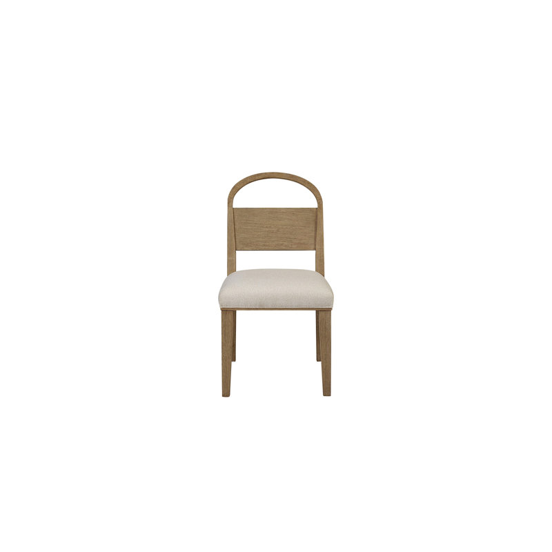 Chaise en bois à dossier arqué (ensemble de 2), Naturel, Beige