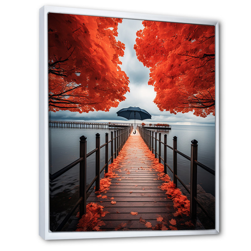 «Pier Piers Embrace I», reproduction sur toile, H 44 po x l 34 po x P 1,5 po, Cadre flottant blanc
